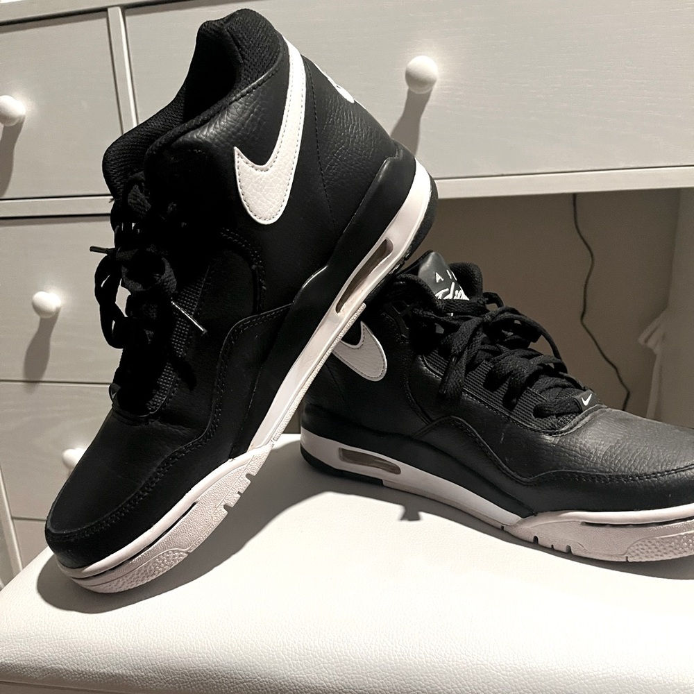Black with White Nike Air Flight